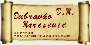 Dubravko Marešević vizit kartica